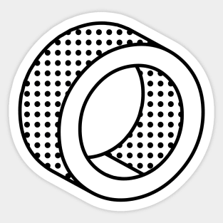 3D Ben Day Dot Isometric Letter O Sticker